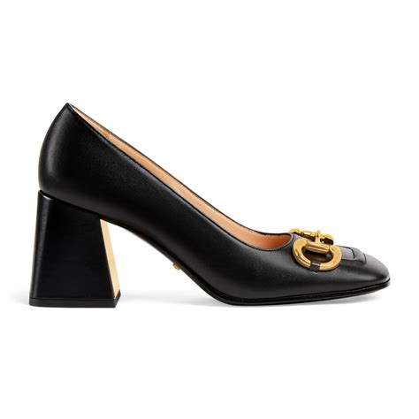 gucci mid-heel pump with horsebit|gucci open toe pumps.